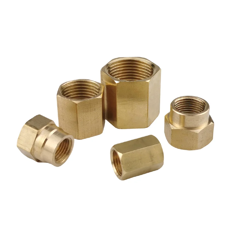 Brass Pipe Fitting Copper Hose Hex Coupling Coupler Fast Connetor Female Thread 1/8" 1/4" 3/8" 1/2" 3/4" BSP For Water Fuel Gas
