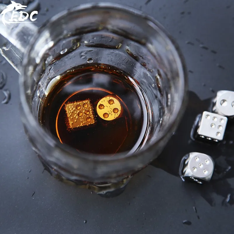 A333 EDC titanium alloy dice solid TC4 six-sided lucky iced cooling Outdoor gadgets | Спорт и развлечения