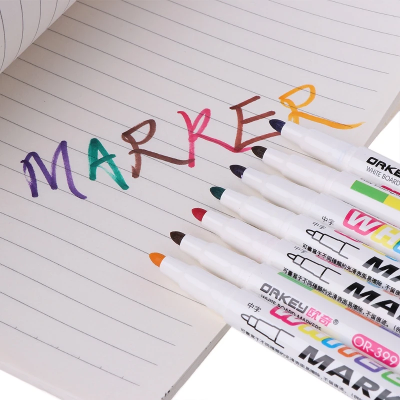 

12 Colors Whiteboard Marker Non Toxic Mark Sign Fine Nib Set Supply