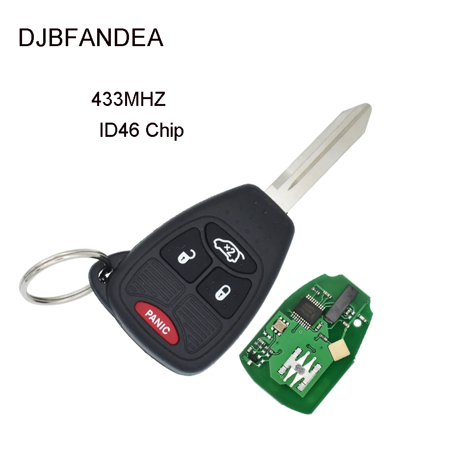 DJBFANDEA 4 кнопки ID46 чип 433 МГц АСК модуляция Автомобильный Брелок кармашек для Chrysler
