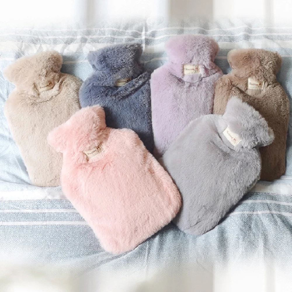 Мягкий плюшевый чехол для бутылки с горячей водой резиновый термопакет