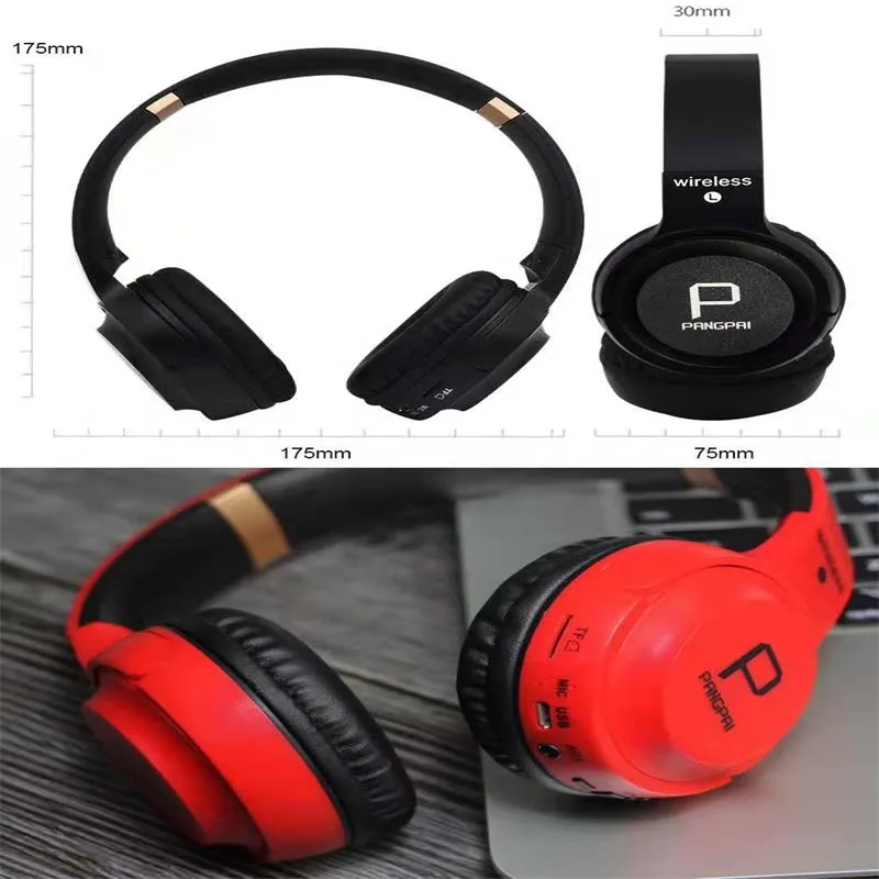 Беспроводная bluetooth-гарнитура Mp3 сабвуфер Выдвижная складная игровая гарнитура Поддержка TF карты, режим AUX, вызов. Функция fm-радио