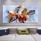 Абстрактный цветной блок, красочная Картина на холсте, настенные художественные картины для гостиной, декоративные картины без рамки