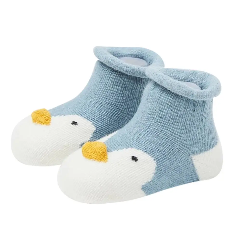 Blue Socks Носки новинка года, лидер продаж, детские Нескользящие вязаные теплые носки с рисунками животных для маленьких мальчиков и девочек одежда для маленьких девочек - Цвет: Blue Socks