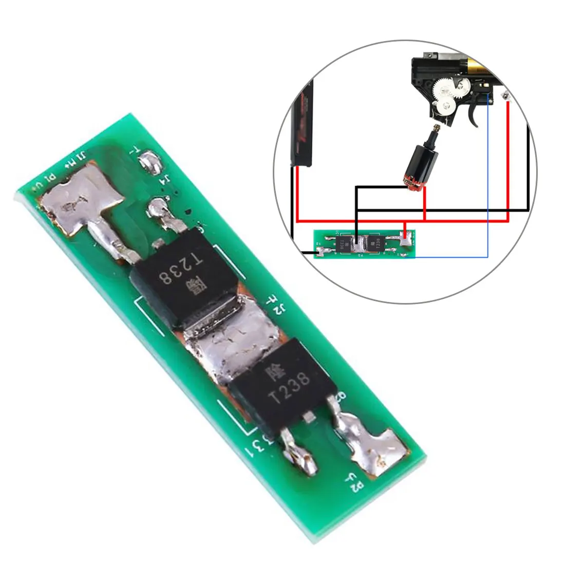 T238 MOSFET активный тормозной модуль+ 0,75 диаметр проволоки посеребренный провод Набор для водные гелевые бусинки модификации коробки передач