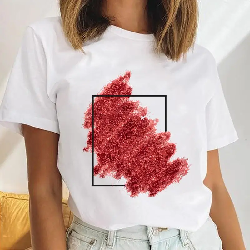 

Женский топ с принтом акварелью в стиле 90-х, милые модные женские топы с рисунком акварелью, мультяшная Женская одежда с графическим принтом...