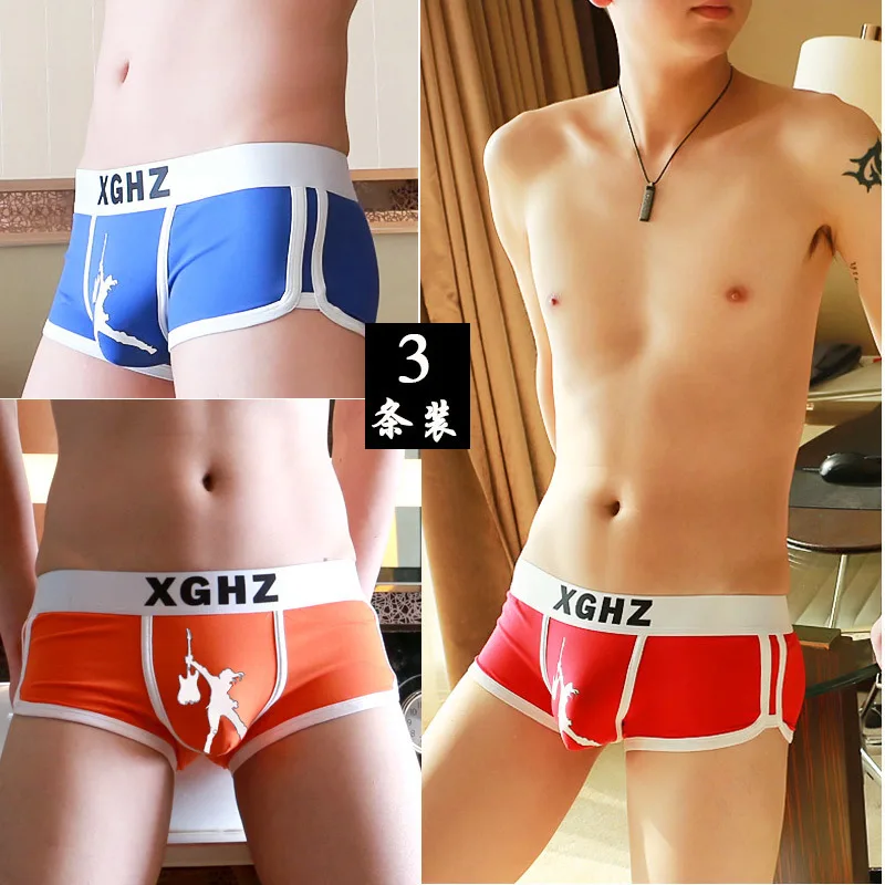 Натуральный хлопок Для мужчин нижнее белье Молодежные мужские с заниженной