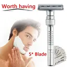 Регулируемые бритвы с двойной кромкой, безопасная бритва, новая мужская бритва из сплава, горячая бритва, лезвия из цинка H7Y9