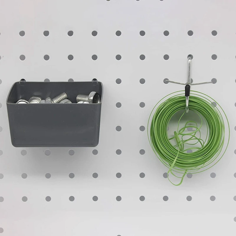 Ассортимент крючков для пегборда 114 шт. с металлическими крючками контейнеры