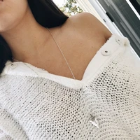 hebedeer arrow necklace chain women long necklaces jewelry lovers silver color vintage trendy girl stainless steel collier