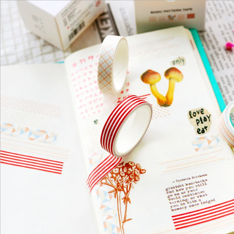 5 шт./лот набор декоративного скотча Васи для маскировки и скрапбукинга бумажный