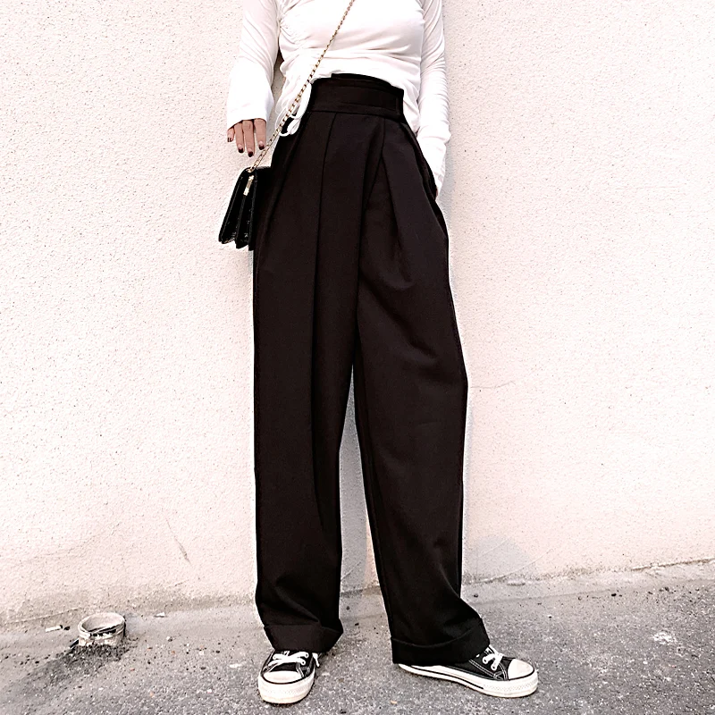 

Casual Fashion Pants Women Spring Black Aesthetic Autumn Suit Pants High Waist Cargo Pantalones Mujer Women Clothing DF50PA