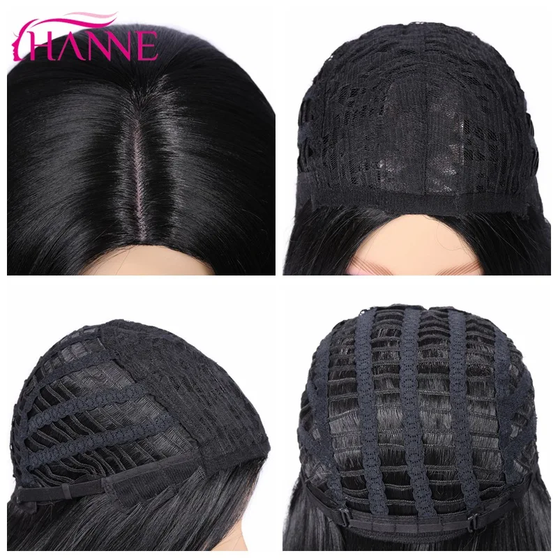 HANNE короткие прямые парики для женщин Ombre черный/коричневый/Блонд/розовый волосы синтетические натуральные парики для косплея или вечерние