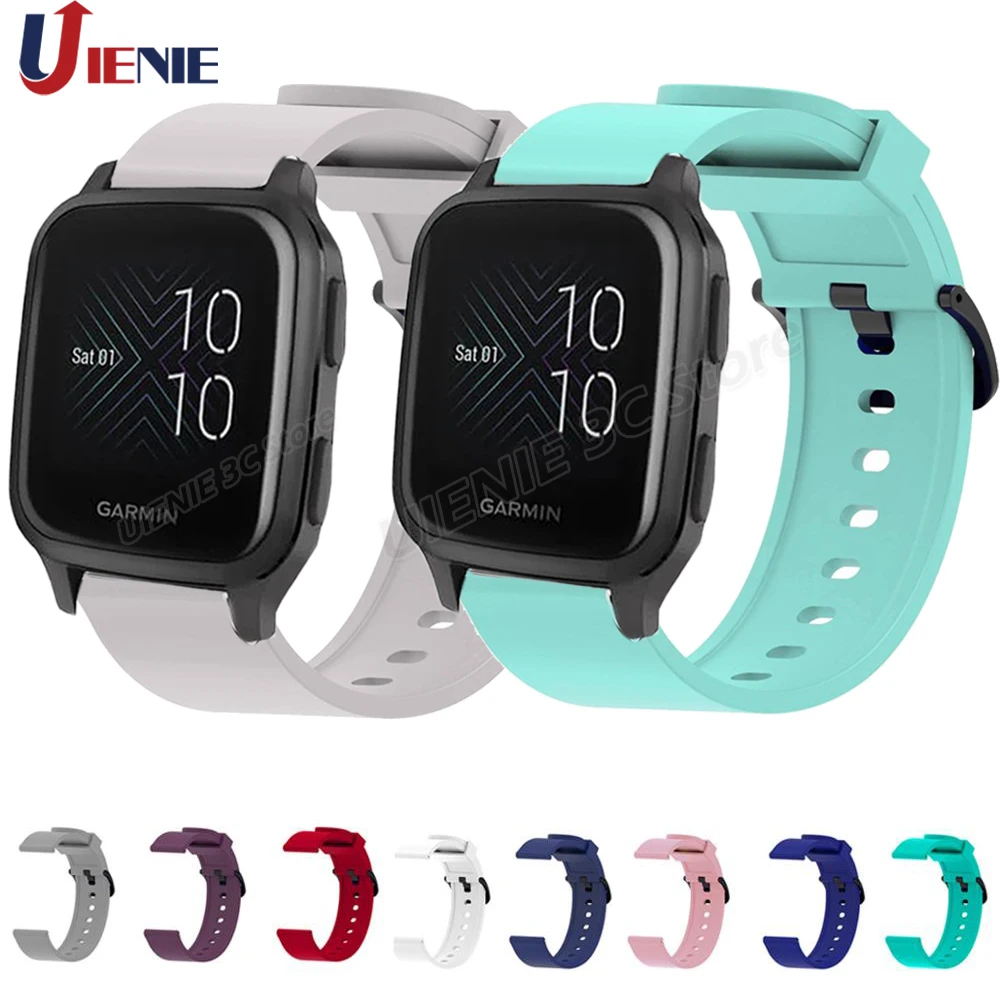 

Силиконовый ремешок для часов Garmin Venu SQ Music / Forerunner 245M 245/ Vivoactive 3 Браслет спортивный браслет Цветной Correa