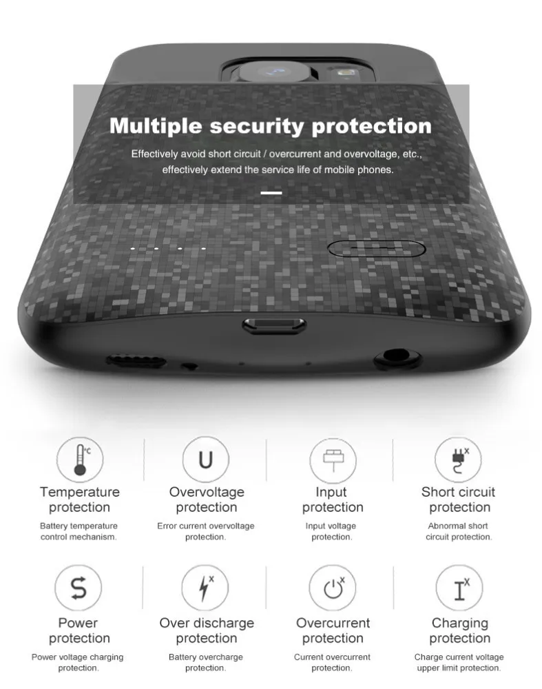 4700 мАч Новый чехол для Galaxy S7 Slim зарядное устройство телефона мягкий силиконовый