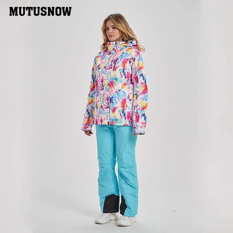 Новинка 2020 женский лыжный костюм ветронепроницаемый водонепроницаемый дышащий