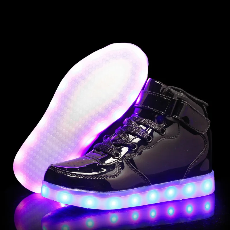 LED luminous shoes autumn winter cross-border 2019 high-cut men boy girl women casual sports | Обувь