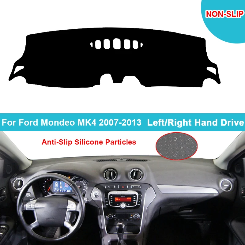 

Flannel Suede Polyester Car Dashboard Cover Dash Mat For Ford Mondeo MK4 2007 - 2013 Dashmat Carpet Cape Car Rug Protector 2012