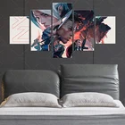 5-панельная картина маслом Valorant Jett Phoenix Reyna Brimstone, картина маслом на стену, холст, искусство, украшение интерьера дома, живопись