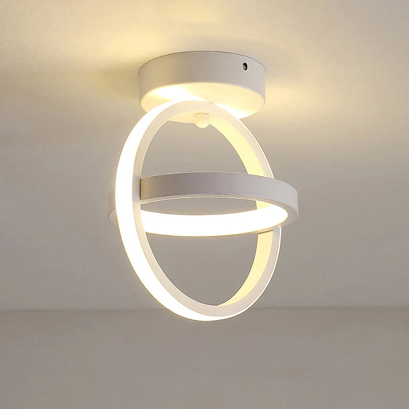 

CN Led Ceiling Lamp For Corridor Aisle Cloakroom Black Square Modern Chandelier In The Hallway Balcony Home Decor Light Fixture
