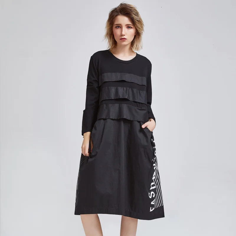 Max LuLu/ осеннее корейское модное Стильное Дамское Платье в стиле пэчворк Женская винтажная одежда с принтом Роскошные вечерние платья больших размеров