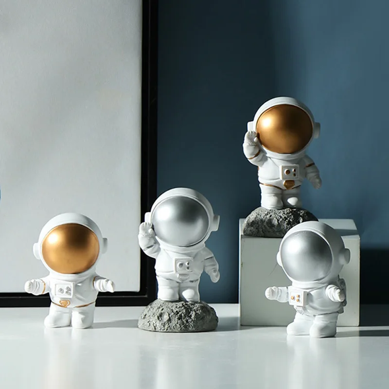 

Nordic Resin Astronaut Sculpture Figurine Store Craft Desktop Office Ornament Home Decoration Crafts Modern Child Birthday Gift