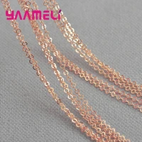 20pcslot promotion sale 925 sterling silverrosegoldkc gold link chains necklaces fashion jewelry new arrival chains jewelry