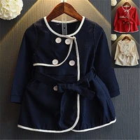 2 8 years baby jacket infant girls coat trench breast toddler windbreaker clothing children jacket costume 2020 new