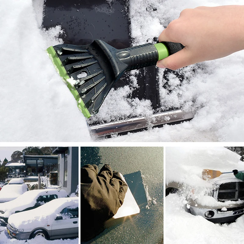 

Multifunctional deicing and snow sweeping brush for automobile snow removal forklifts