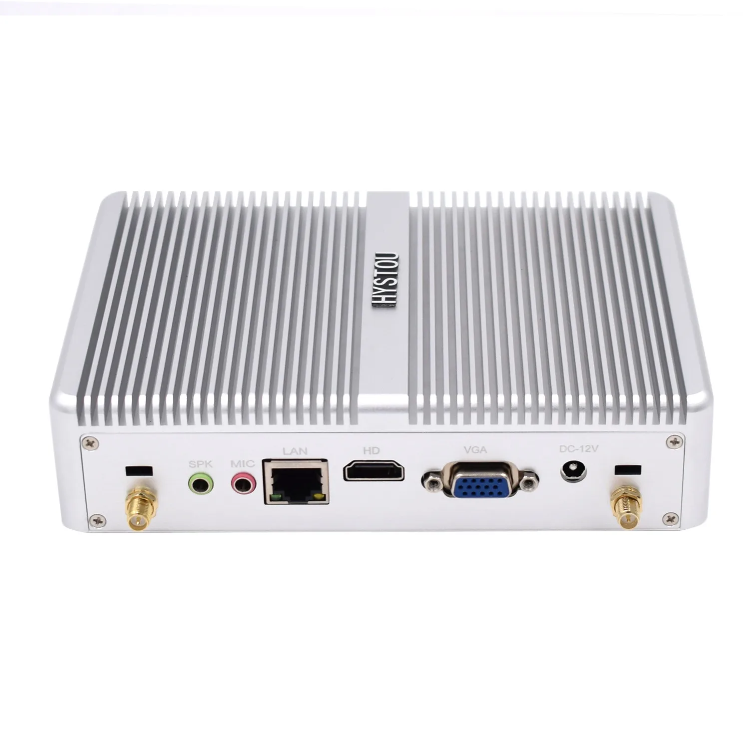 Verkaufen Fanless Mini PC Core I5 7267U I3 7167U Windows 10 HDMI VGA Dual Display Port DDR3 RAM SSD Wifi Linux TV Box