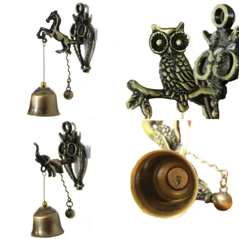 Винтажный Ретро дизайн чугунная дверь слон колокольчик домашний сад декор на