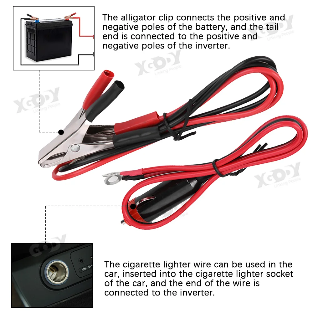 

Essgoo 3000W Watt DC 12V/24V to AC 110V/220V Car Inverter Charger Power Converter Adapter Modified Sine Wave EU Socket 4Pcs USB