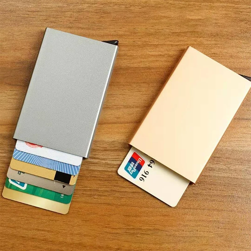 

Универсальная защита от кражи RFID алюминиевого сплава кредитные карты держатель Бизнес визитница карман для наличных денег бумажники, подх...