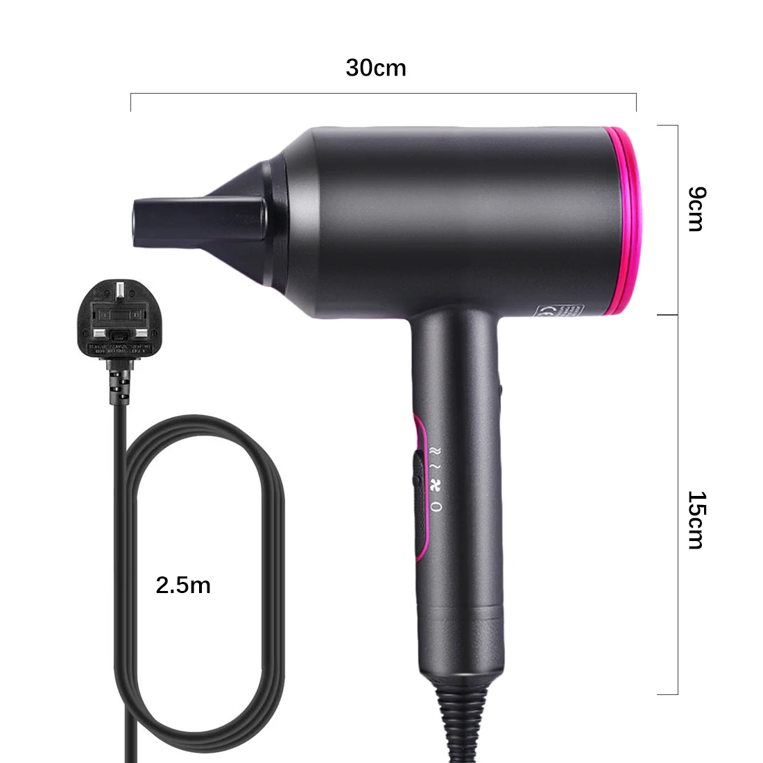 

Professional 2000W Hair Dryer 3 Speeds Salon Dryer Hot Cold Wind Negative Ionic Hammer Blower Dry Electric Hair dryer Hairdryer