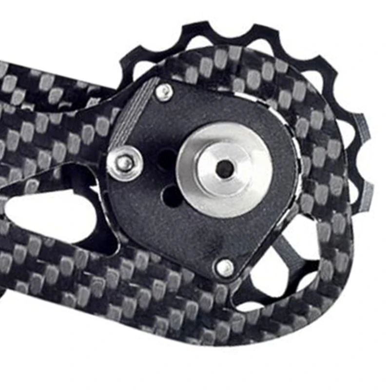 

SWTXO Bicycle Carbon Fiber Ceramic Rear Derailleur 17T Pulley Guide Wheel for Shimano