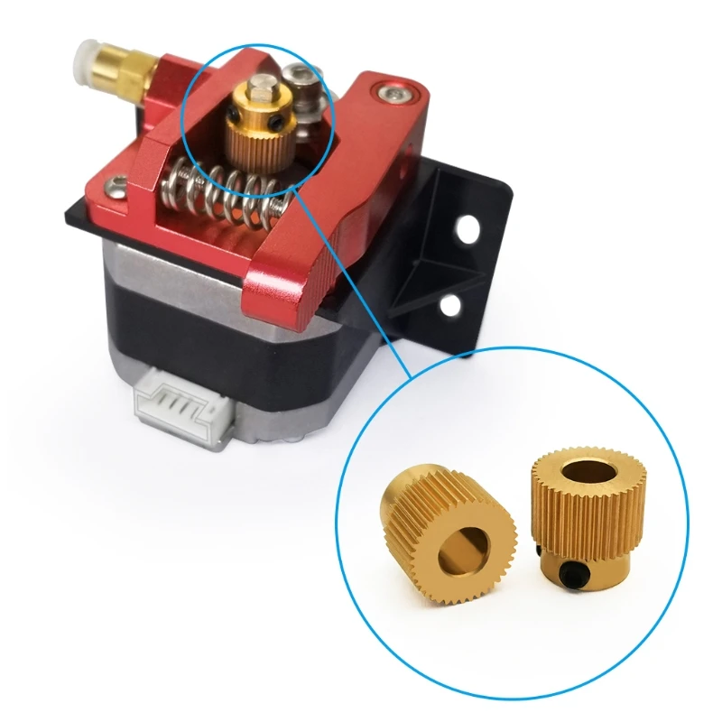 

5Pcs 3D Printer Extrusion Wheel Brass Gear Wheel 40 Tooth Gear for CR-10 Ender-3 K3KB