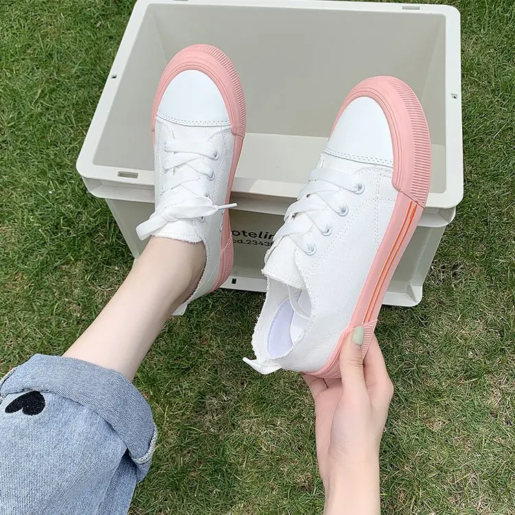 

Women's Canvas Shoes 2021 New Trendy Casual Flat Sports White Shoes