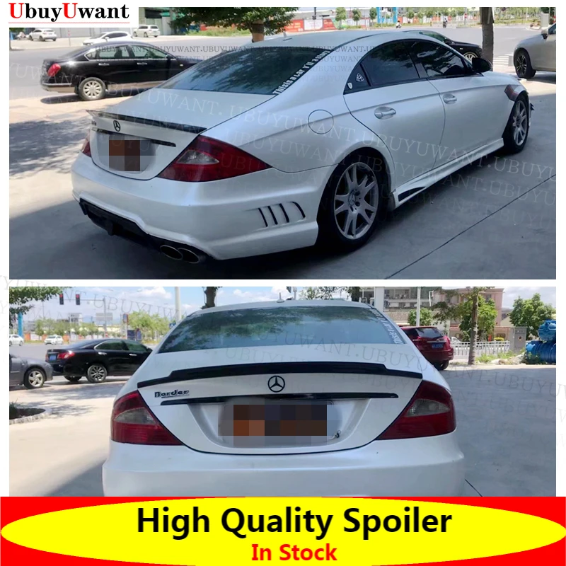 

Для Benz W219 CLS300 350 400 450 CLS63 AMG C74 стиль Высокое качество Настоящее углеродное волокно задний спойлер CLS Class W219 (2004 - 2011)