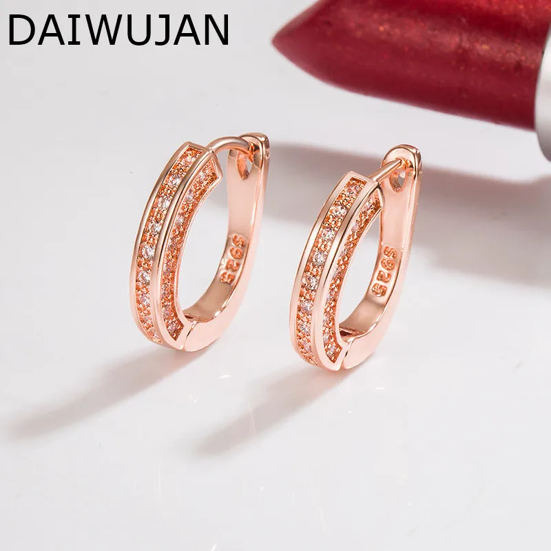 Серьги-подвески DAIWUJAN из серебра 925 пробы для женщин и девушек круглые украшения