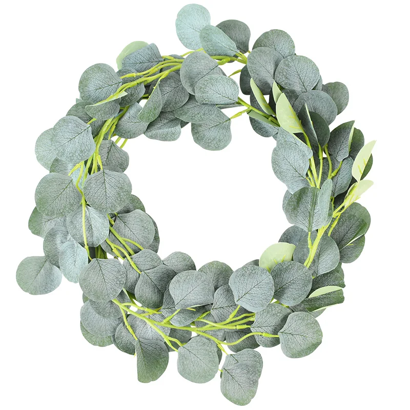 2 м эвкалиптовая лоза искусственные растения зеленые листья из ротанга венок