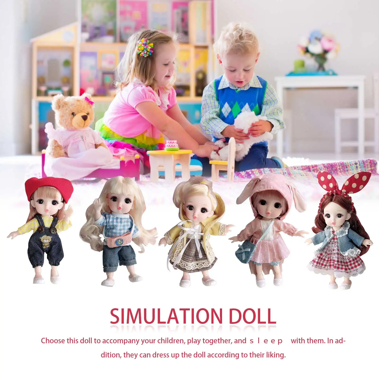 16 Cm Simulation Soft Doll Handmade DIY Craftsmanship Princess Play House Cute Girl Toy Children Birthday Gifts Special Price |