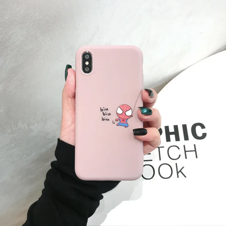 Милый мягкий чехол с человеком-пауком для телефона iphone 7 8 6 6s X S Max XR Plus 7Plus 8plus |