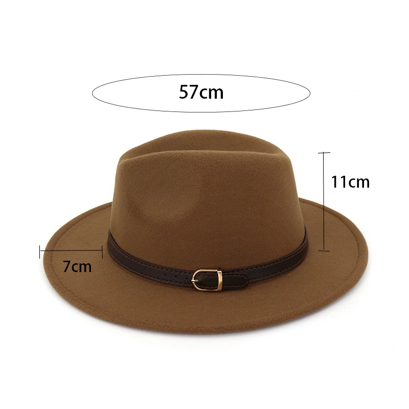 Фетровая шляпа с поясом для мужчин и женщин фетровая из искусственной шерсти