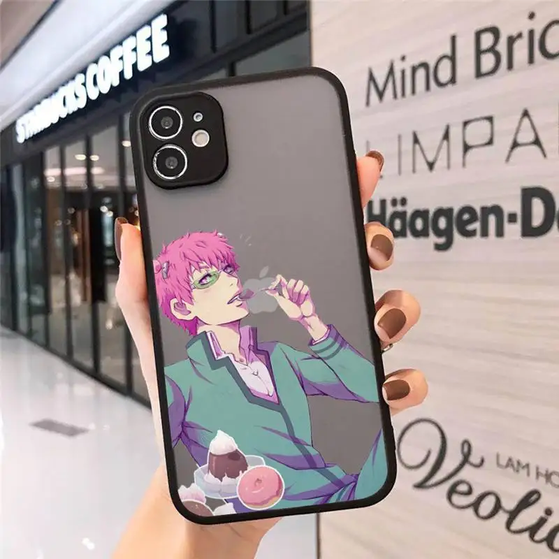 

Saiki Kusuo Phone Case Matte Transparent for iPhone 7 8 11 12 s mini pro X XS XR MAX Plus mobile bags