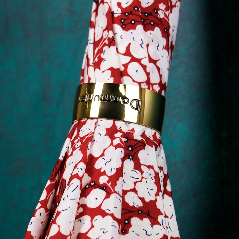 Comprare Ombrello Rosso Fiore Retrò Donna Lusso Antivento Manico Lungo Ombrello Grande Uv Creativo Blu Accessori Per La Vita EI50YS