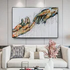 RELIABLI художественные абстрактные граффити живопись на холсте известного произведения искусства настенные художественные плакаты и принты Lover руки Настенная картина без рамки