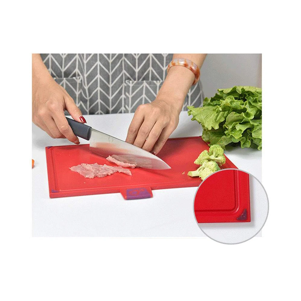 

Food Grade Chopping Blocks Non-slip Kitchen Cutting Board Mat Set Anti Bacterium Chopping Block with Stainless Steel Knife