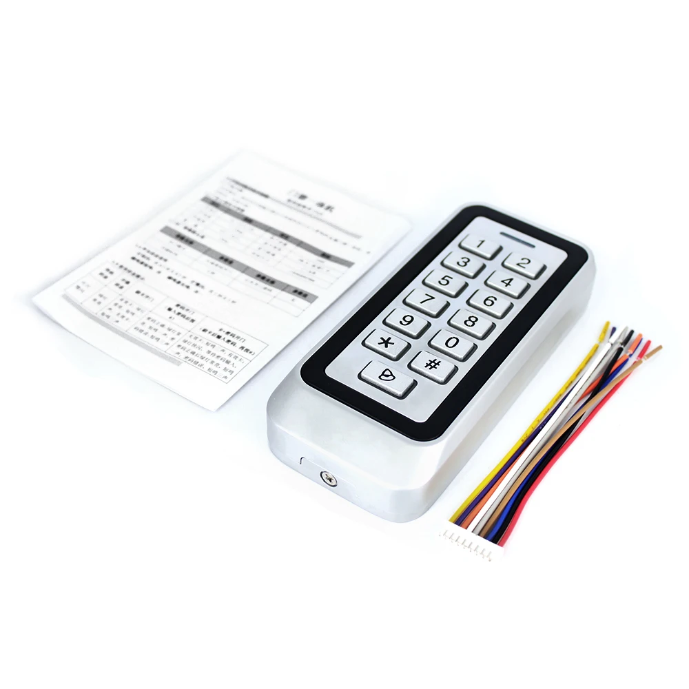 

IP67 Waterproof Backlight RFID Metal Door Access Control Reader Keypad 1000 Users 125KHz EM Card door opener system