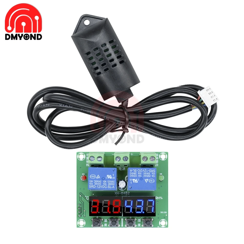 Термостат с контролем температуры и влажности лампочка цифровым дисплеем