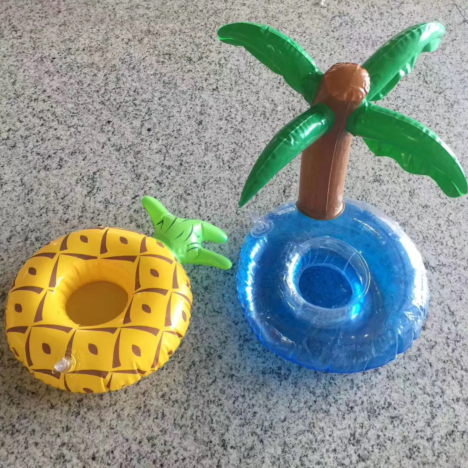 

Inflatable Cup Holder Floating Bathroom Swimming Pool Activity Accessories Cute Coconut Tree Pineapple Drink Holder Summer Toys
